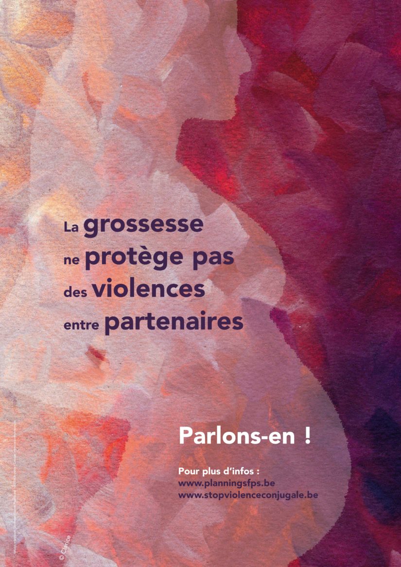 affiche et dépliant pour une campagne d’information (pinceaux et peinture acrylique)