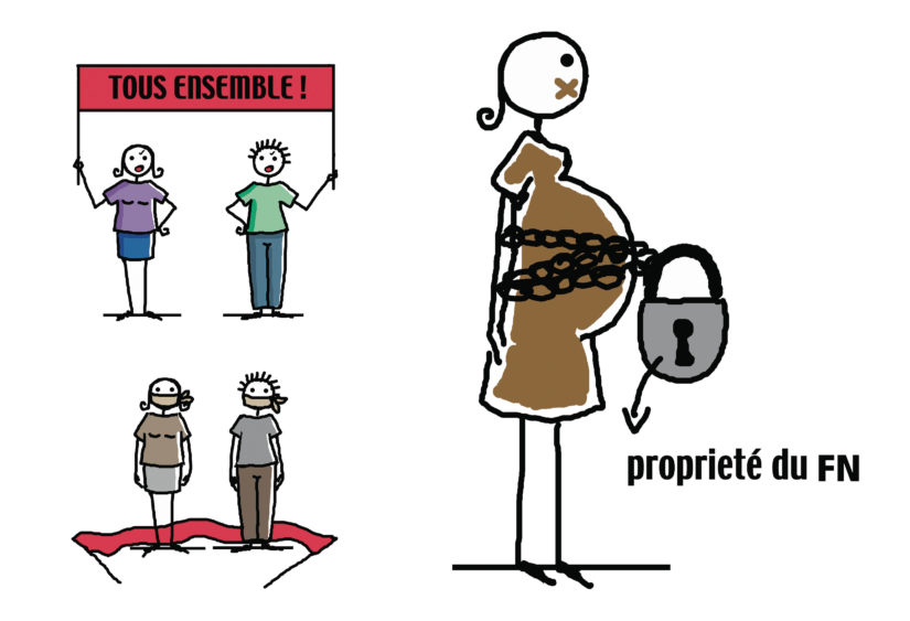 campagne “Avec l’extrême droite, la cible c’est toi“ : 50 illustrations diaporama, outil pédagogique, volume, CD rom… (marqueur et palette graphique)
